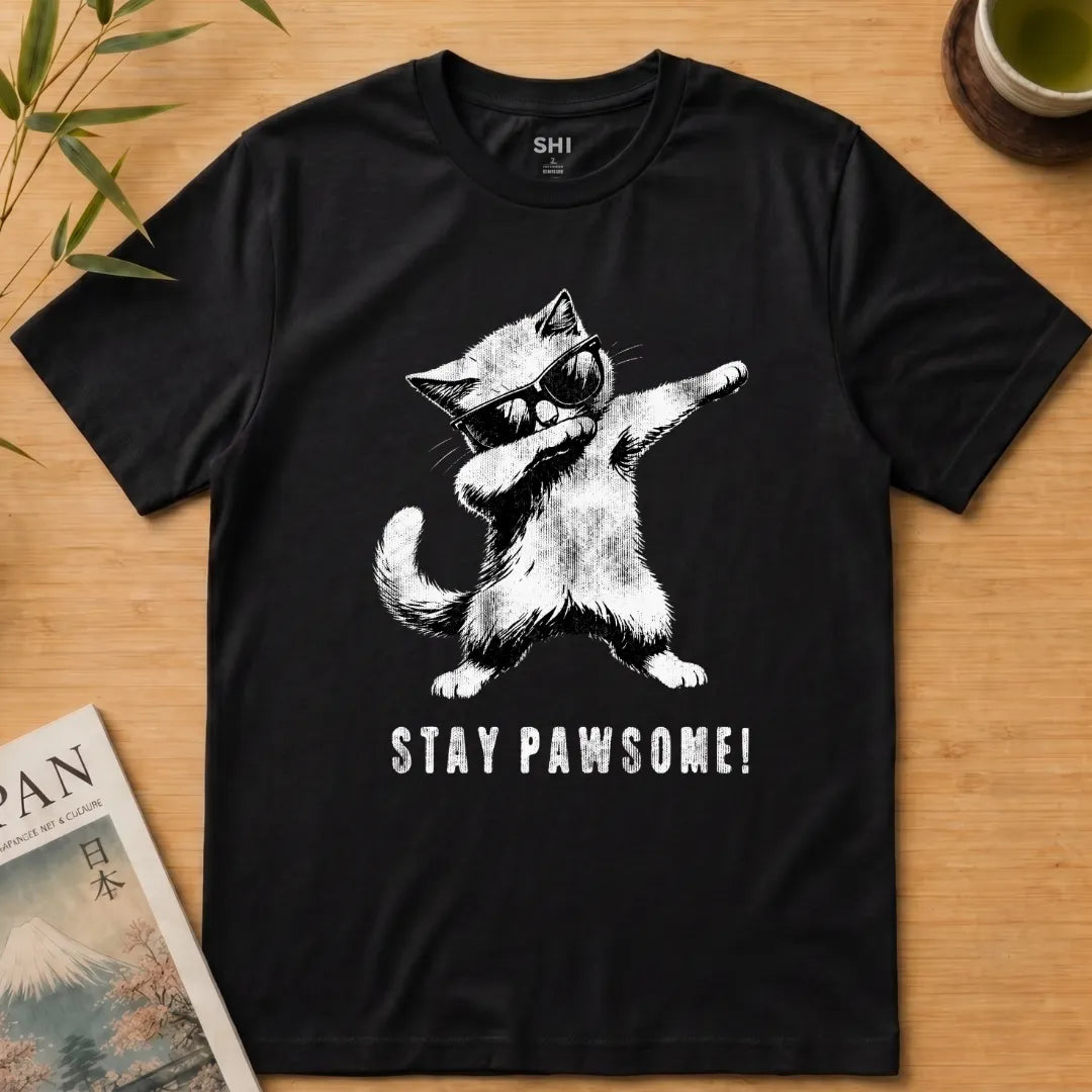 Stay Pawsome - Premium Graphic T-shirt
