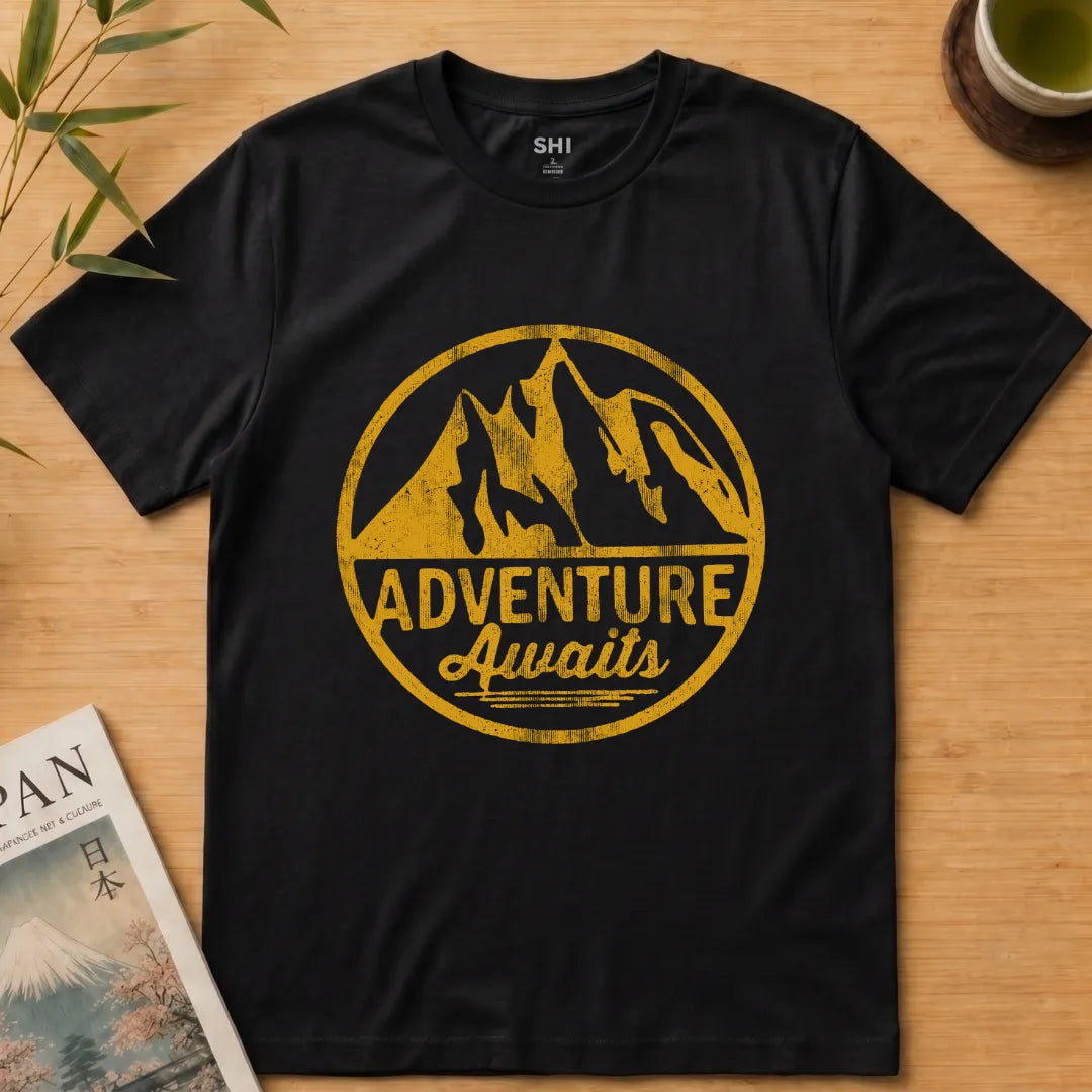 Adventure Awaits - Premium Graphic T-shirt