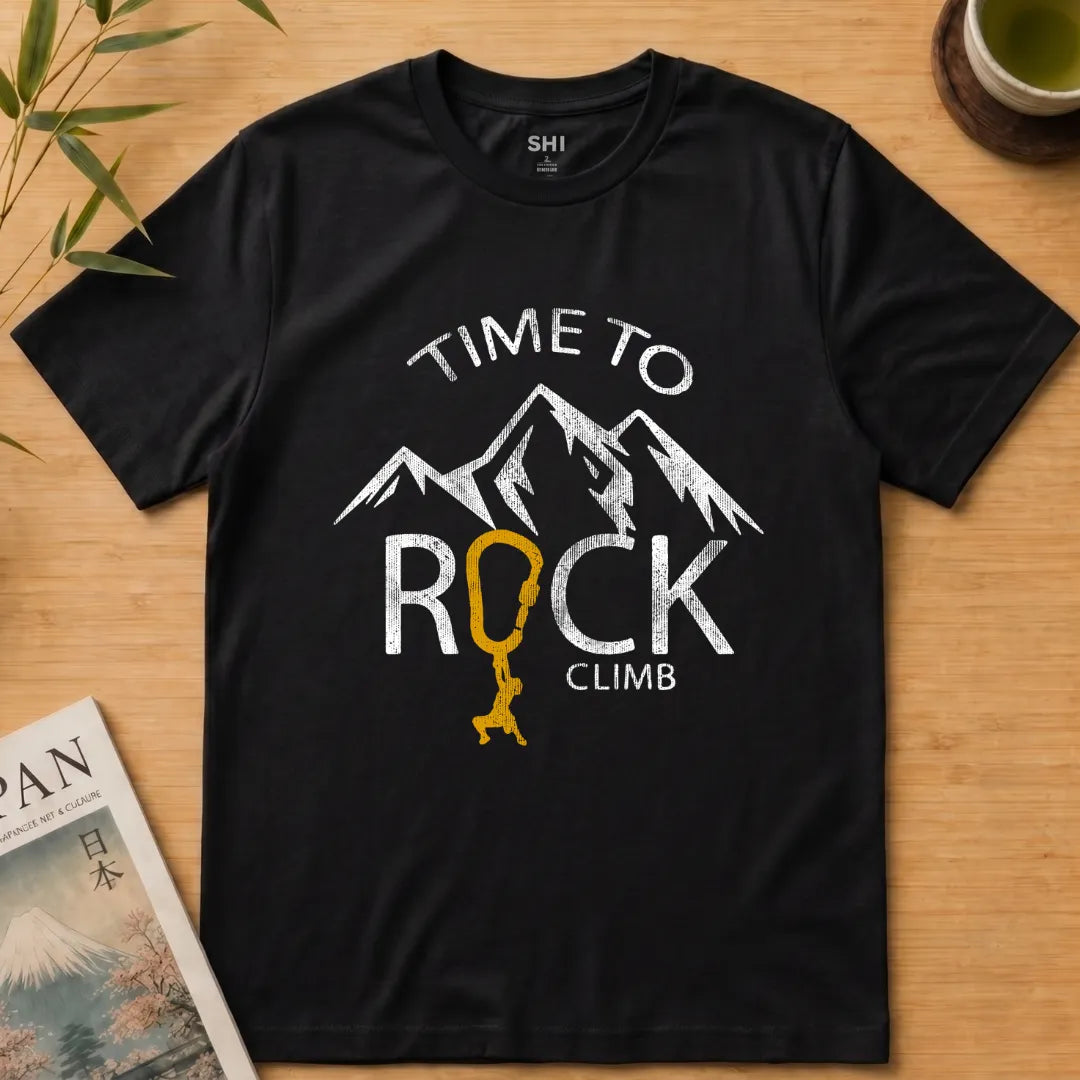 Time to Rock Climb - Premium Graphic T-shirt