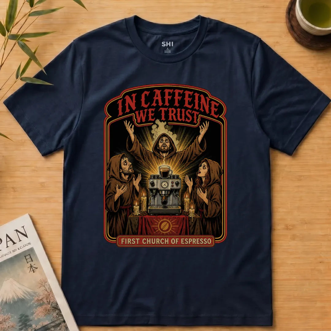 In Caffeine We Trust - Premium Graphic Tee