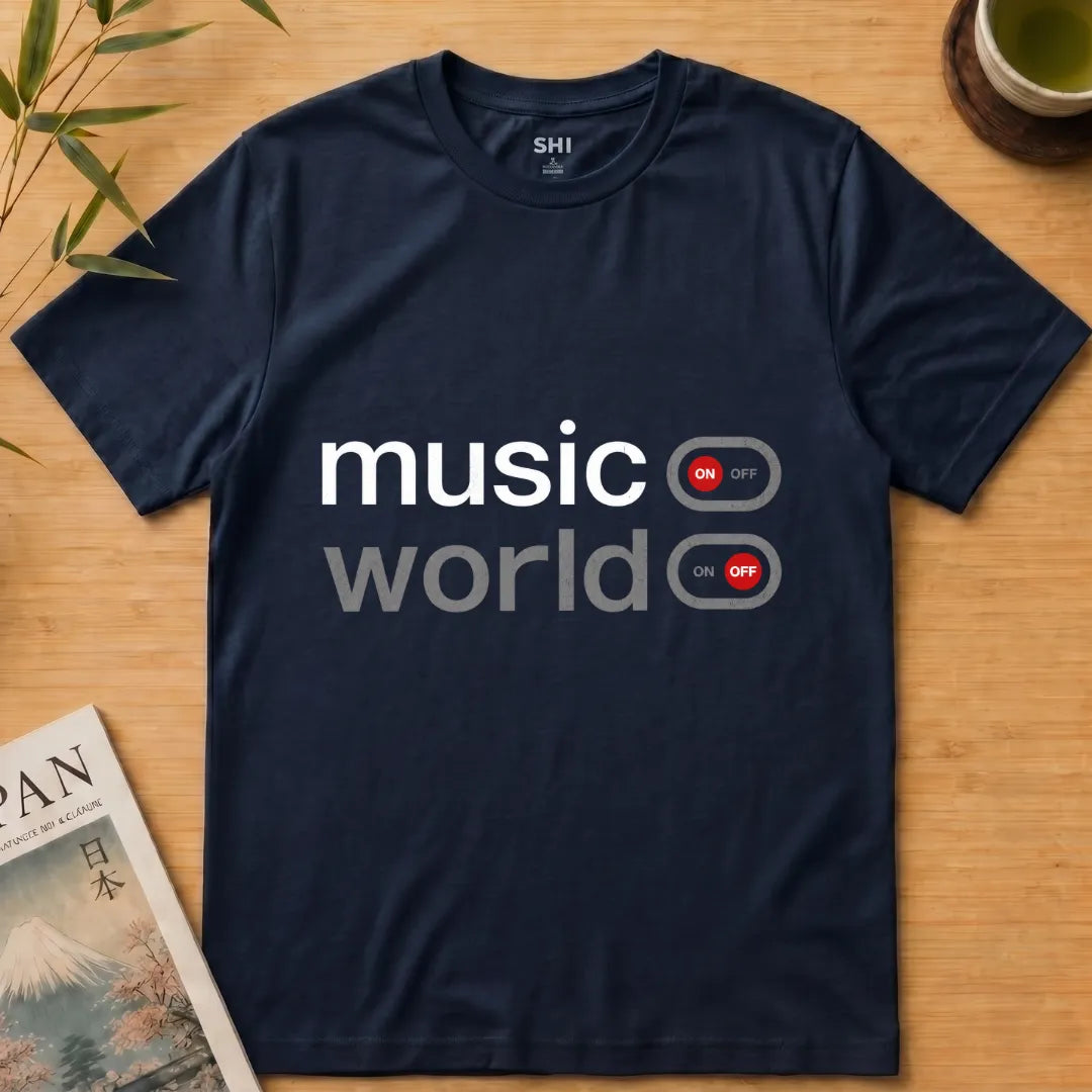 Music On/ World Off - Premium Graphic T-shirt