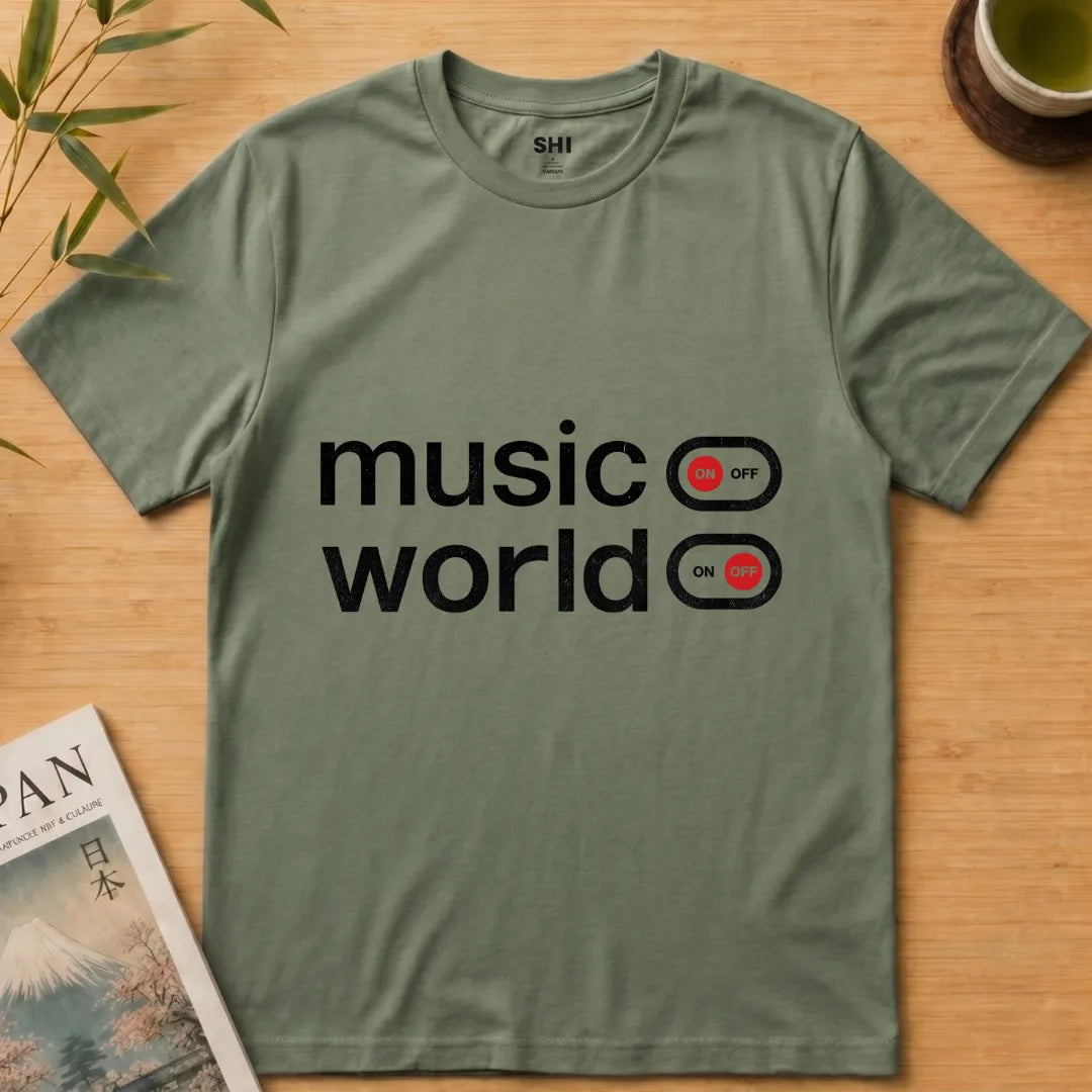 Music On/ World Off - Premium Graphic T-shirt