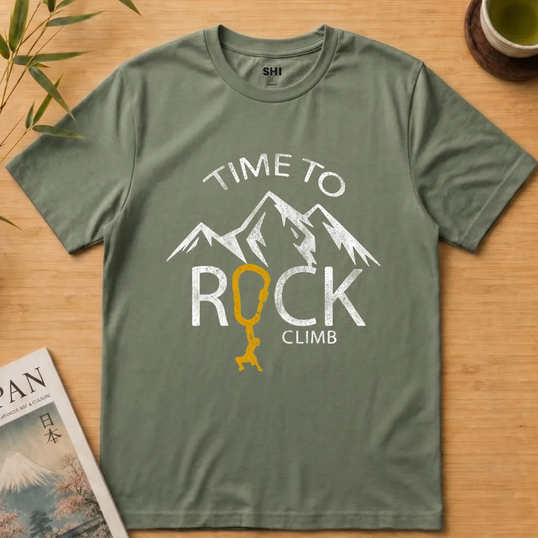 Time to Rock Climb - Premium Graphic T-shirt