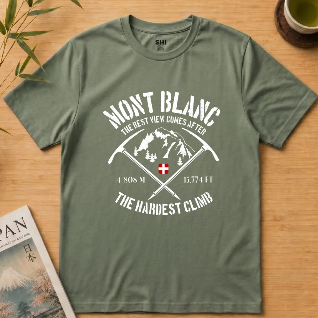 Mont Blanc Climb - Premium Graphic T-shirt