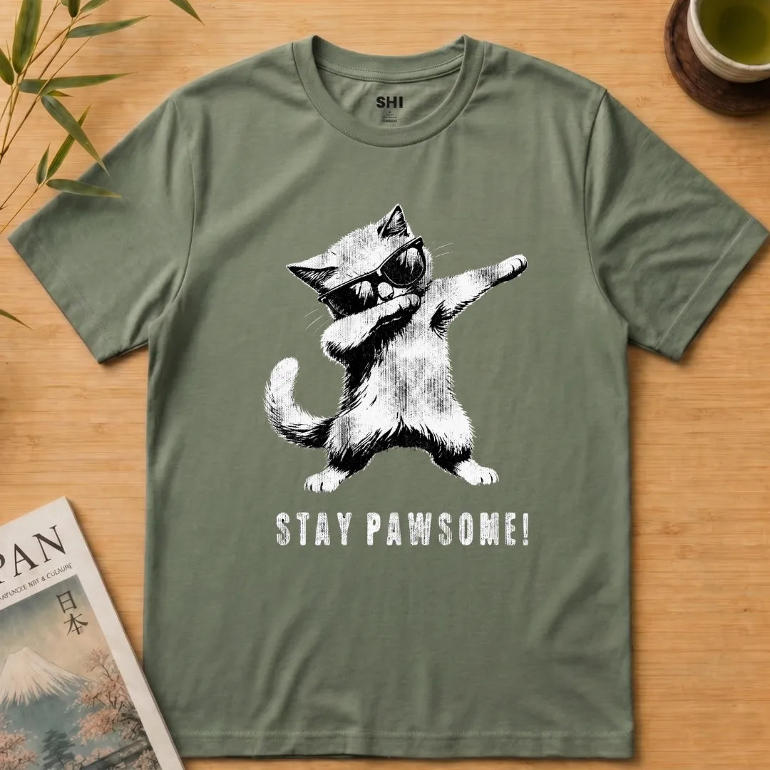 Stay Pawsome - Premium Graphic T-shirt