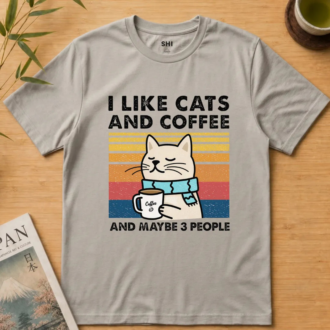 I Like Cats and Coffee - Premium Graphic Tee