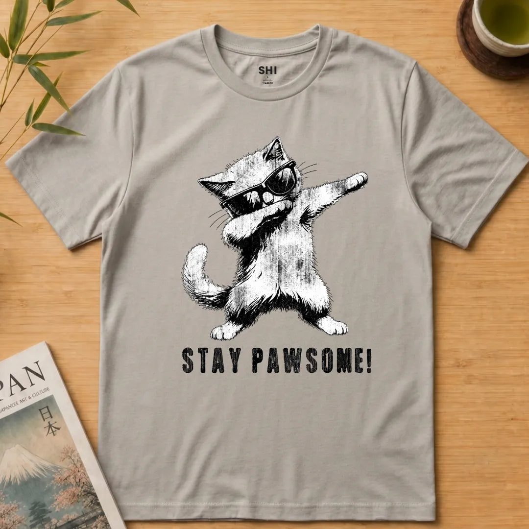 Stay Pawsome - Premium Graphic T-shirt