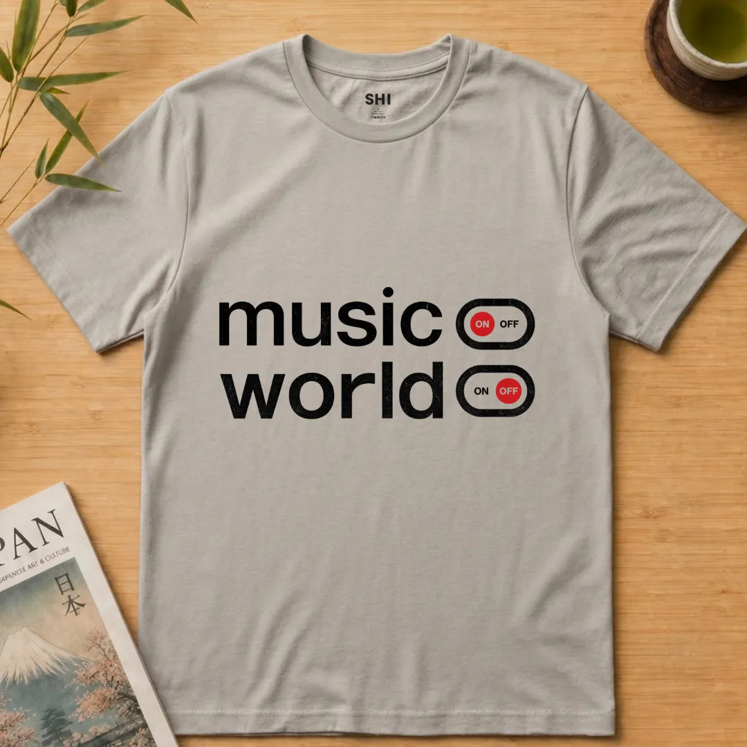 Music On/ World Off - Premium Graphic T-shirt