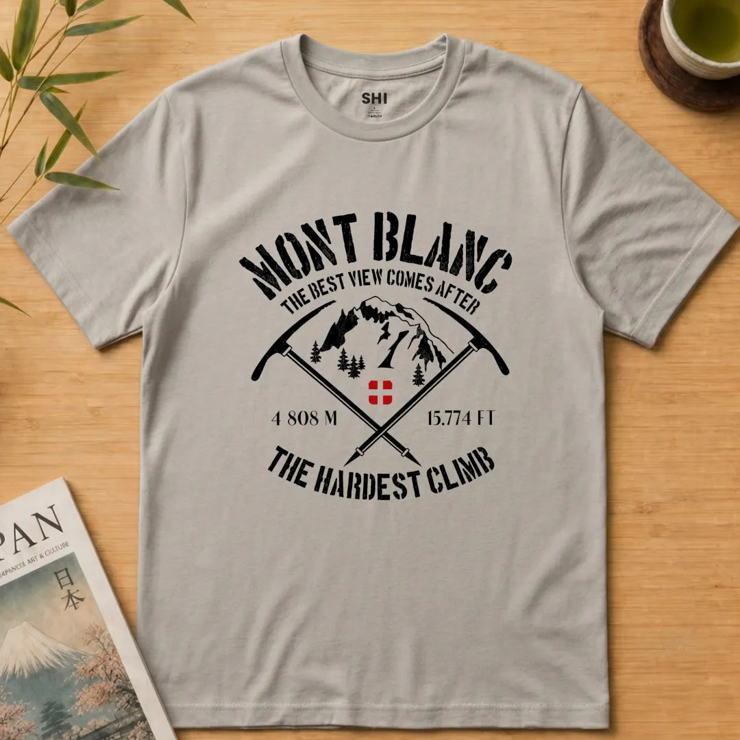 Mont Blanc Climb - Premium Graphic T-shirt