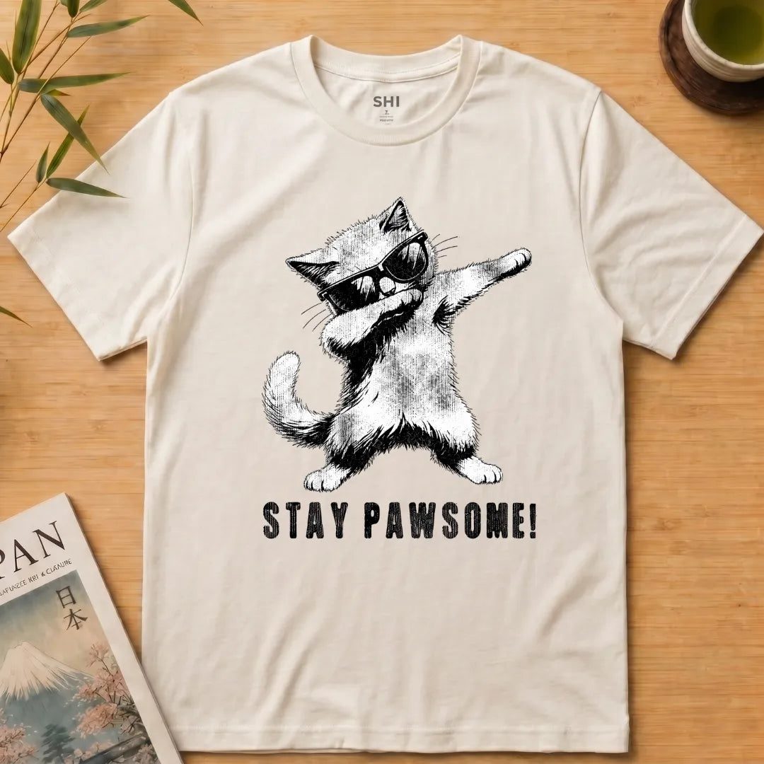 Stay Pawsome - Premium Graphic T-shirt