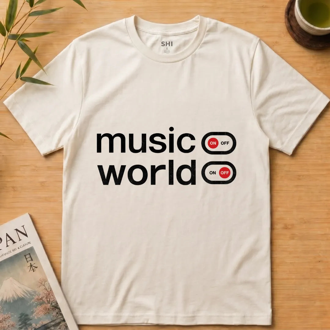 Music On/ World Off - Premium Graphic T-shirt