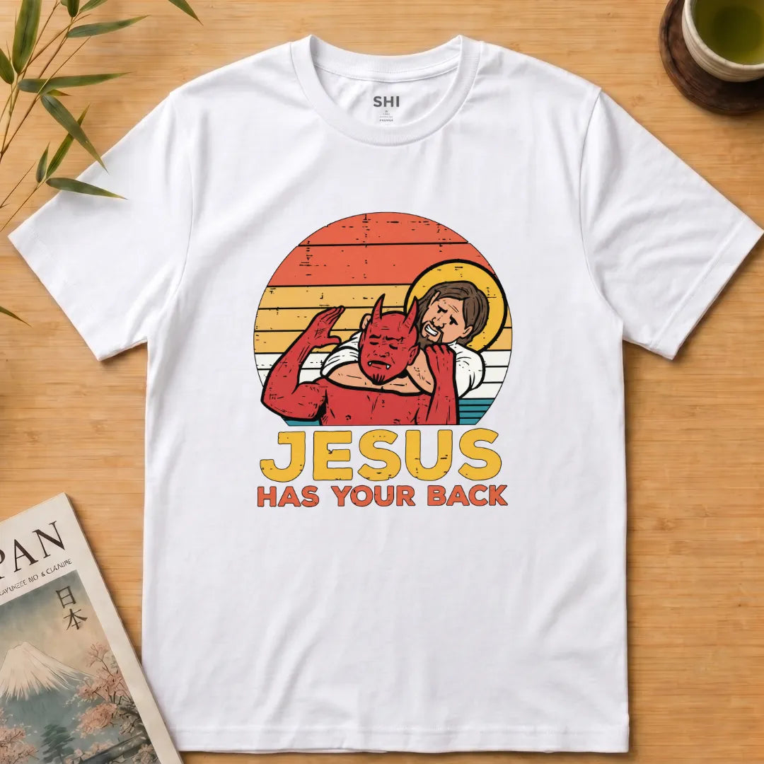 Jesus Has Your Back - Premium Graphic Tee