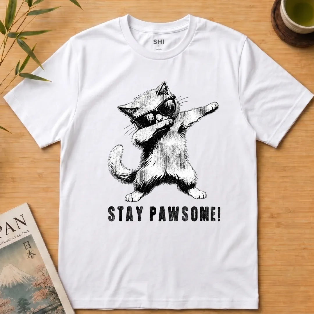 Stay Pawsome - Premium Graphic T-shirt