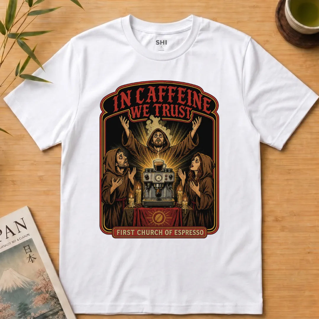 In Caffeine We Trust - Premium Graphic Tee