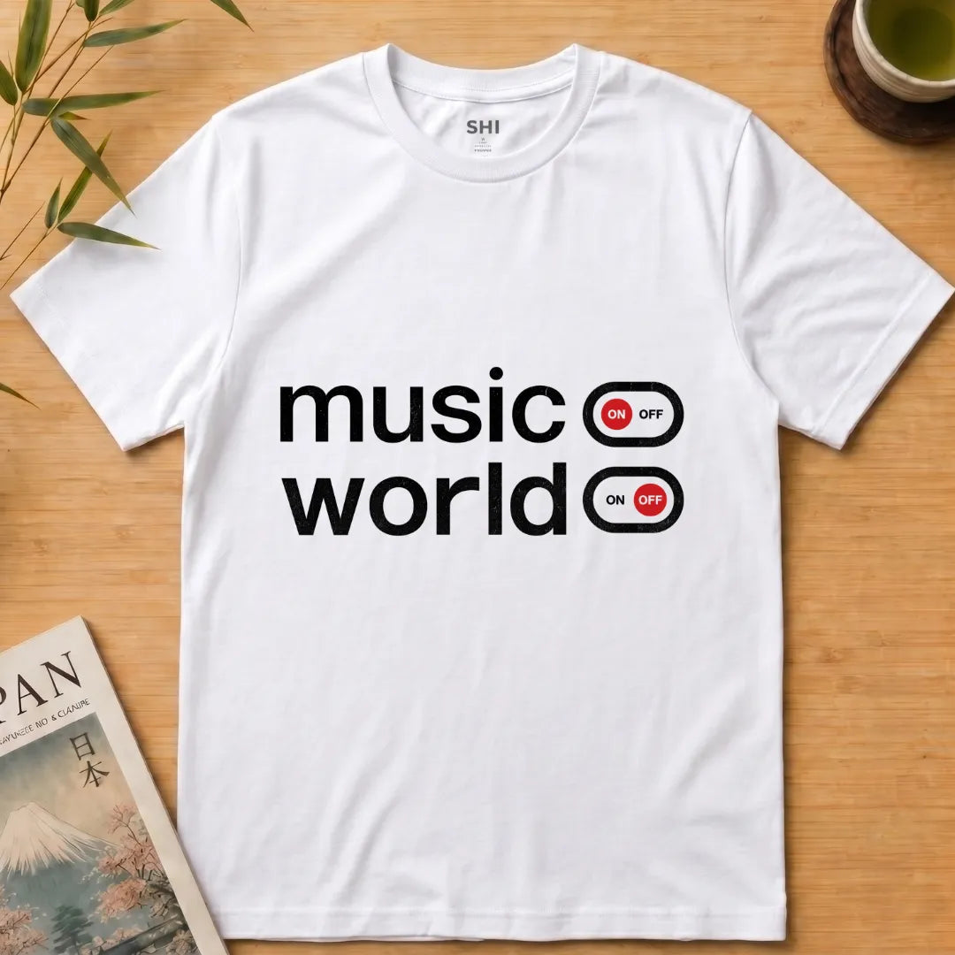 Music On/ World Off - Premium Graphic T-shirt